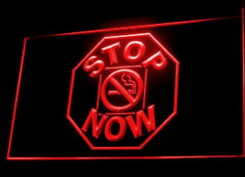 Stop smoking Quit smoke LED Neon Sign